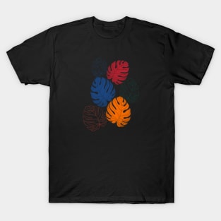 Monstera deliciosa in fall colors design T-Shirt